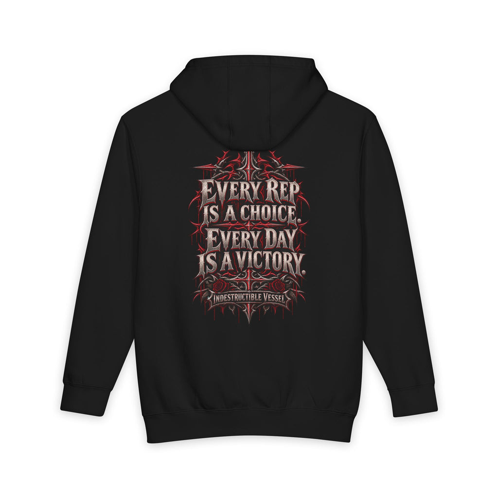 Reps Over Relapse Pullover Hoodie – Every Rep Is a Choice Gym Motivation